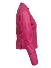 Speed Ladies Pink Leather Jacket